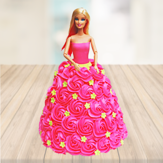 Cute Princess Barbie Doll Cake 