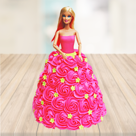 Cute Princess Barbie Doll Cake 