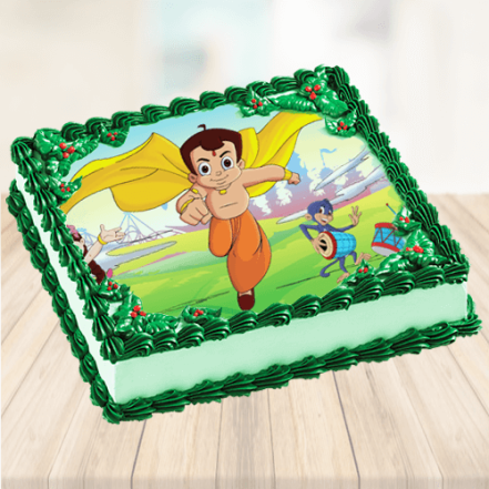 Chhota Bheem Vanilla Cake Chhota Bheem Vanilla Cake