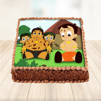 Bheem Chocolate Photo Cake