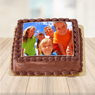 Family Chocolate Photo Cake