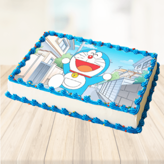 Doraemon Vanilla Photo Cake