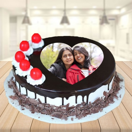 Sweet Heart Photo Cake For My Mother