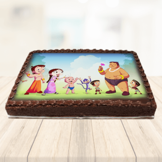 Chhota Bheem Friends Photo Cake