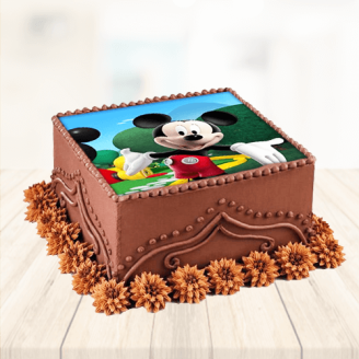 Mickey Mouse Chocolate Photo Cake