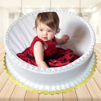 Beautiful Girl Creamy Photo Cake