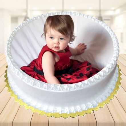 Beautiful Girl Creamy Photo Cake