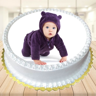 Soft Baby Photo Cake