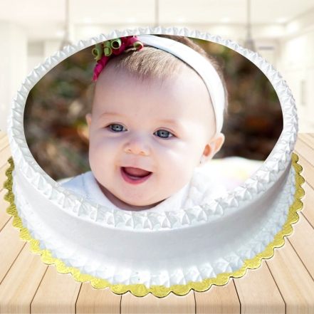 Cute Girl Photo Cake