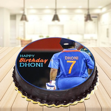 MS Dhoni Birthday Photo Cake 