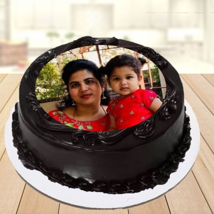 Mother Daughter Photo Cake