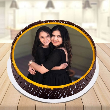 Mother Daughter Black Forest Photo Cake