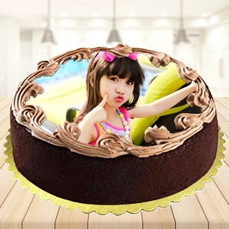Selfie Girl Photo Cake
