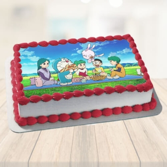 Doraemon Family Photo Cake