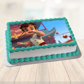 Chhota Bheem Kungfu Photo Cake