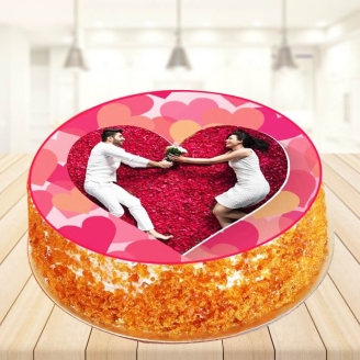 Gorgeous Butterscotch Photo Cake