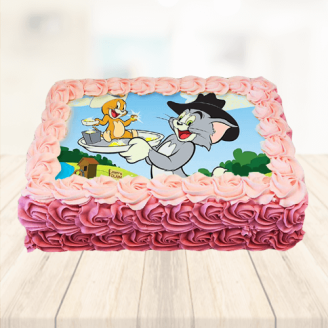 Tom n Jerry Rose cake 