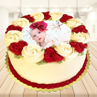 Gorgeous Baby Photo Cake