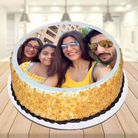 Sweet Butterscotch Photo Cake