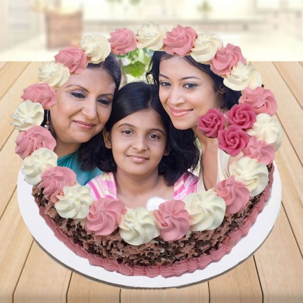 Sweet Family Photo Cake