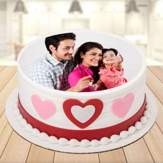 Lovely Family Photo Cake