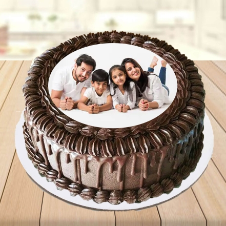 Choco Family Photo Cake