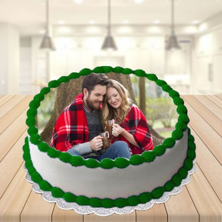 Sweet Couple Photo Cake