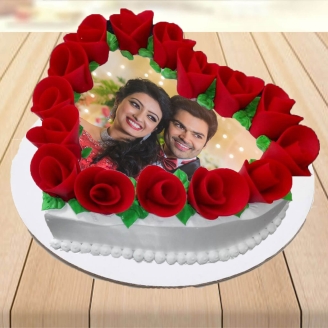 Gorgeous Vanilla Photo Cake