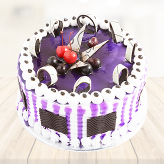 Decorated Black Currant Cake