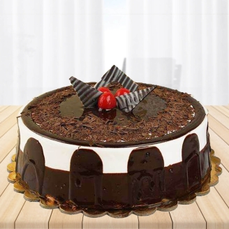 White Cream Black Forest Cake
