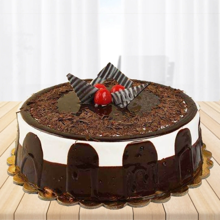 White Cream Black Forest Cake