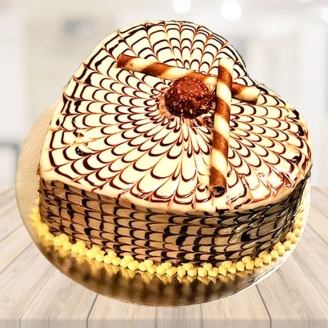 Heart Shape Butter Scotch Cake