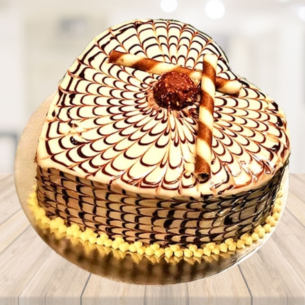 Heart Shape Butter Scotch Cake