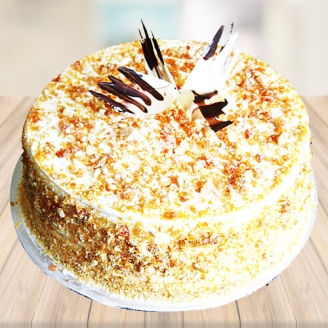 Creamy Eggless Butterscotch Cake