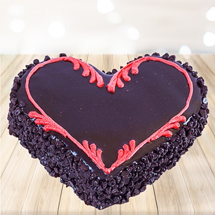 Dark Choco Heart Cake