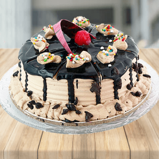 Decorative Creamy Chocolate Cake