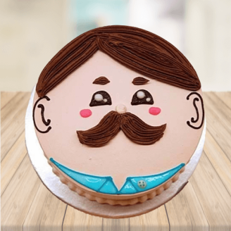 Decorative Father Vanilla Fondant Cake