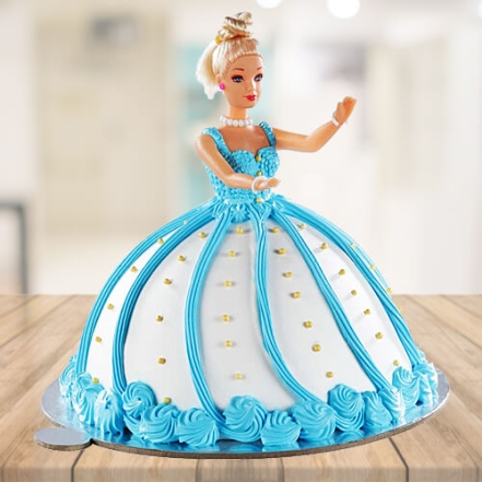 Sweet Barbie Doll Cake