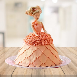 Princess Barbie Doll Fondant Cake