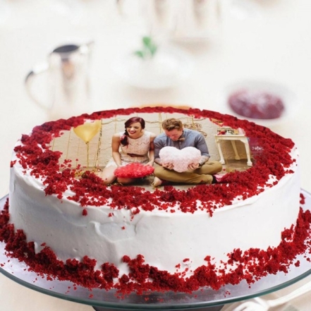 Red Velvet Photo Cake