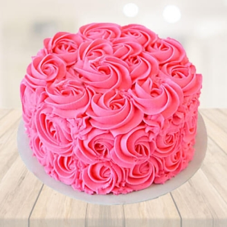 Lovely Pink Rose Cake