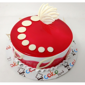 Premium Strawberry Fondant Cake