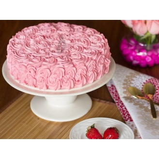 Pink Strawberry Rose Cake