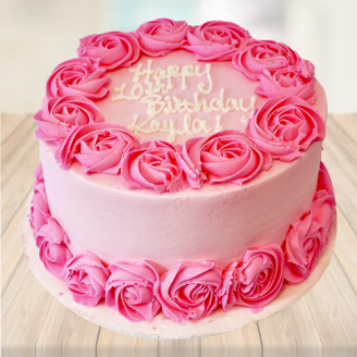 Vanilla Decorative Strawberry Cake