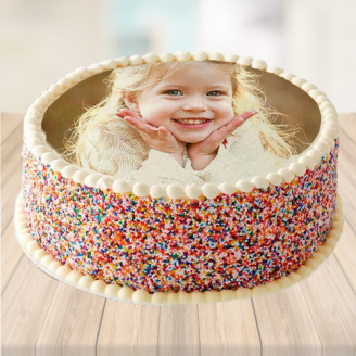Photo Printed Vanilla Cake