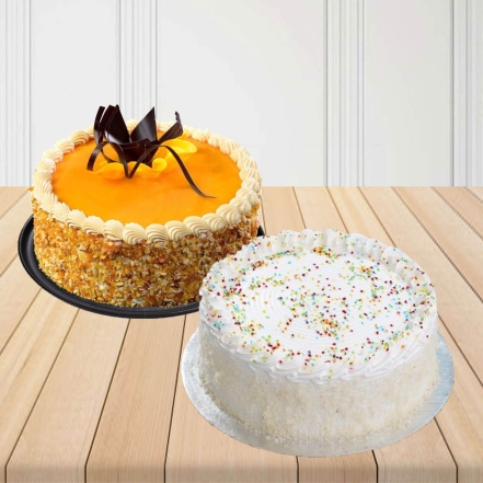 Butterscotch and Vanilla Cakes