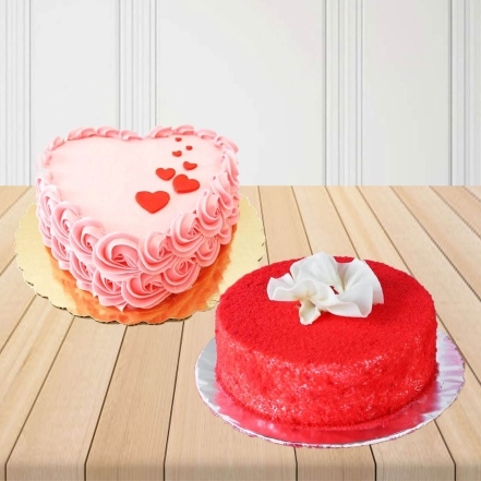 Strawberry and Red Velvet Cakes
