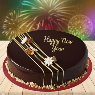 Happy New Year Chocolate Cake