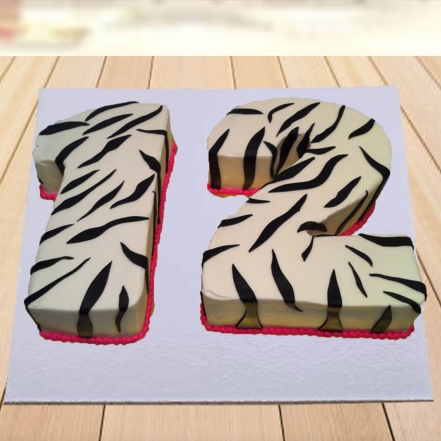 12th Birthday Special Fondant Cake