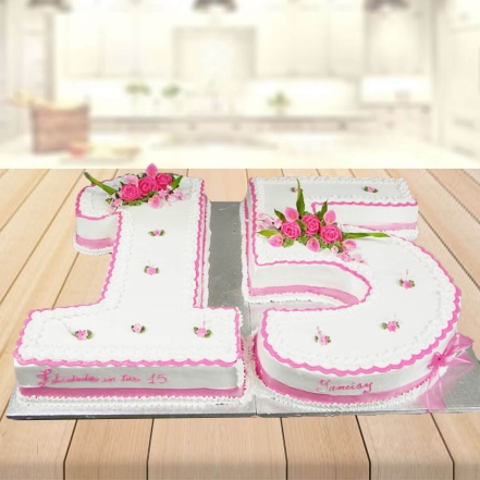 Number Cake 15 parts - PRISS K PRISS Cake Design
